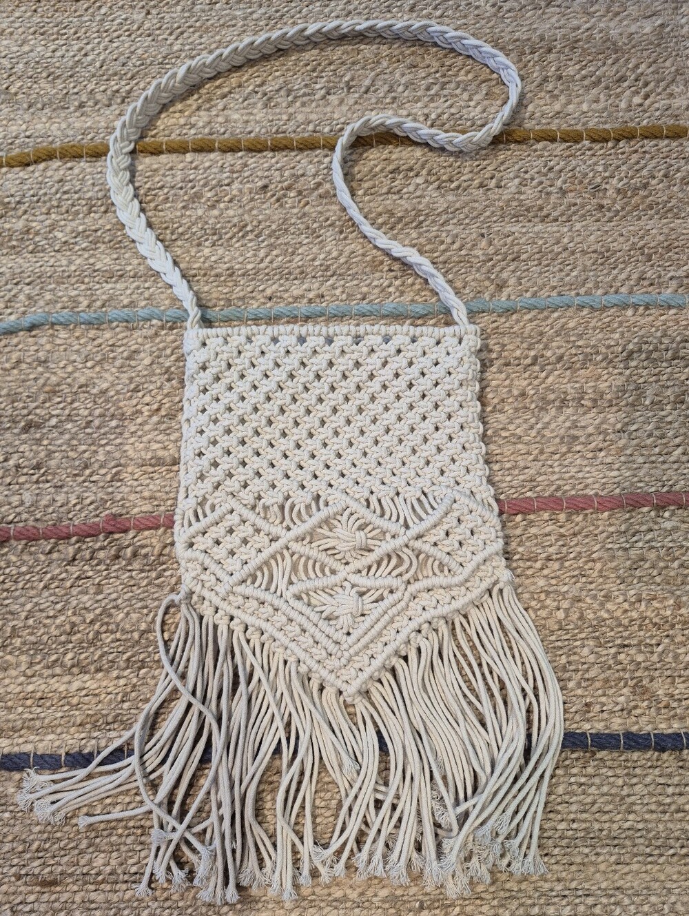 New Boho Handmade Macramé Crossbody Bag